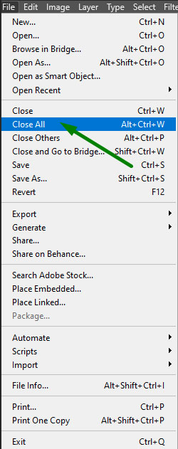 close file new features in photoshop cc 2020 2