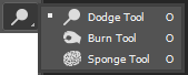 photoshop cc hidden tools under Dodge Tool