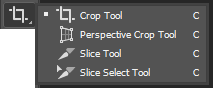 photoshop cc hidden tools under crop tool