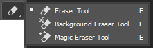 photoshop cc hidden tools under eraser tool