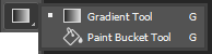 photoshop cc hidden tools under gradient tool