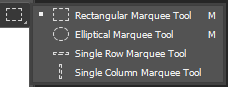 photoshop cc hidden tools under marquee tool