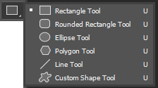 photoshop cc hidden tools under rectangle tool