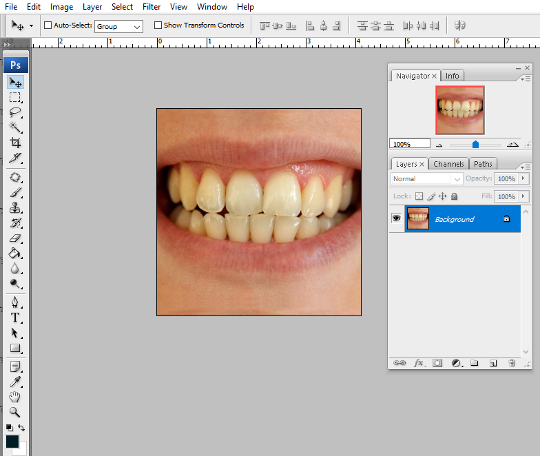 how to whiten teeth in photoshop, Step One