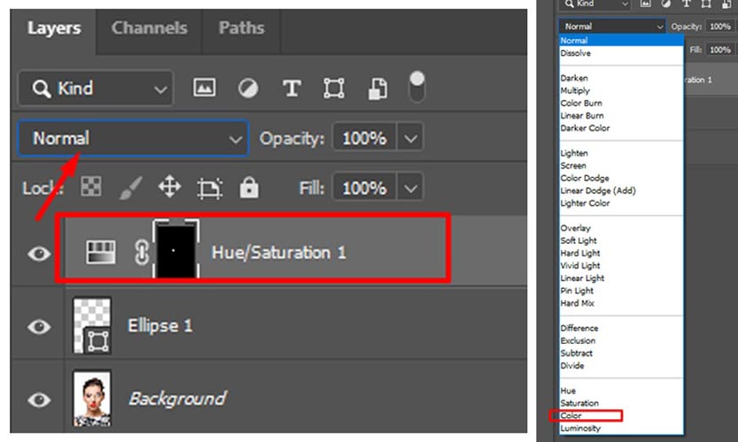 how to change the color of an image in photoshop with hue/Saturation